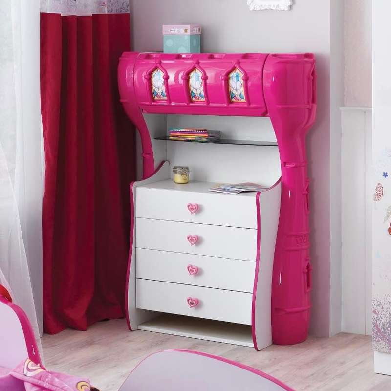 ABS Plastic Princess Castle Chest of Drawers